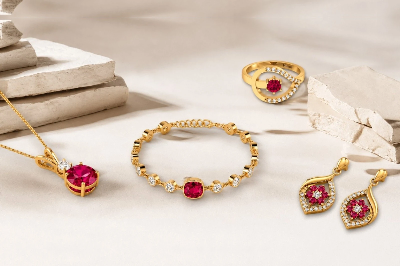 Ruby jewellery Sets