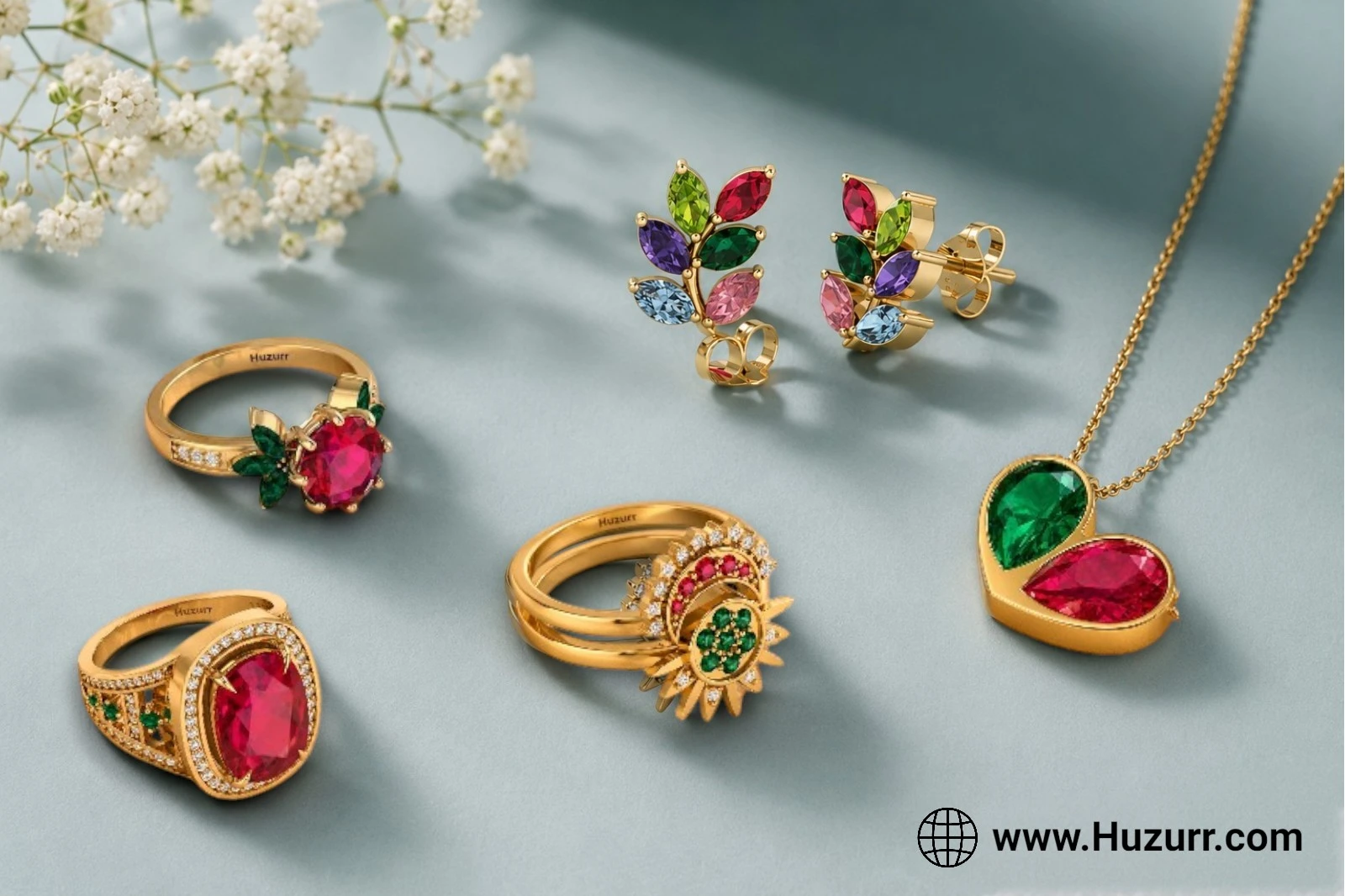 Affordable 6 Ruby and Emerald Jewelry at Huzurr