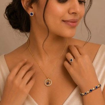 Sapphire Jewelry Set No.1