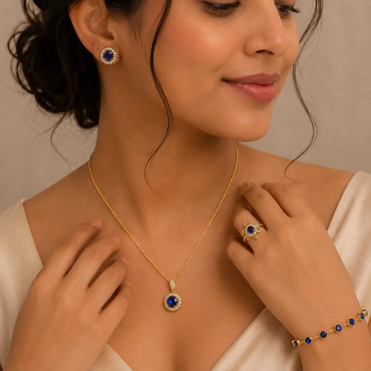 Sapphire Jewelry Set No.2