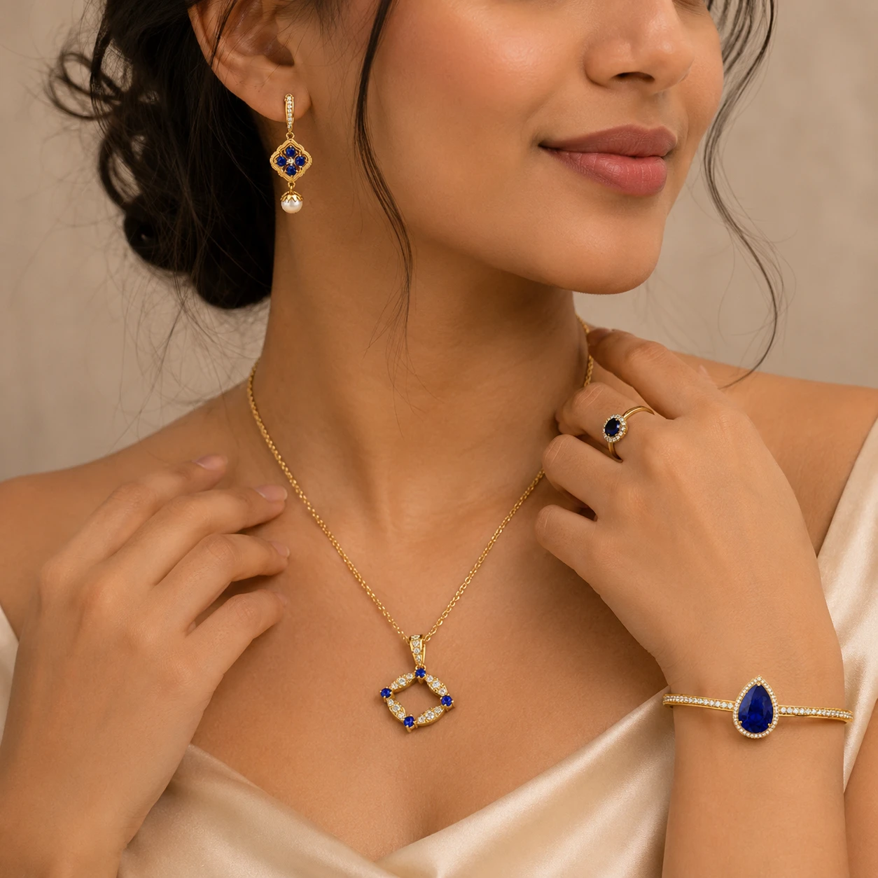 Sapphire Jewelry Set No.3