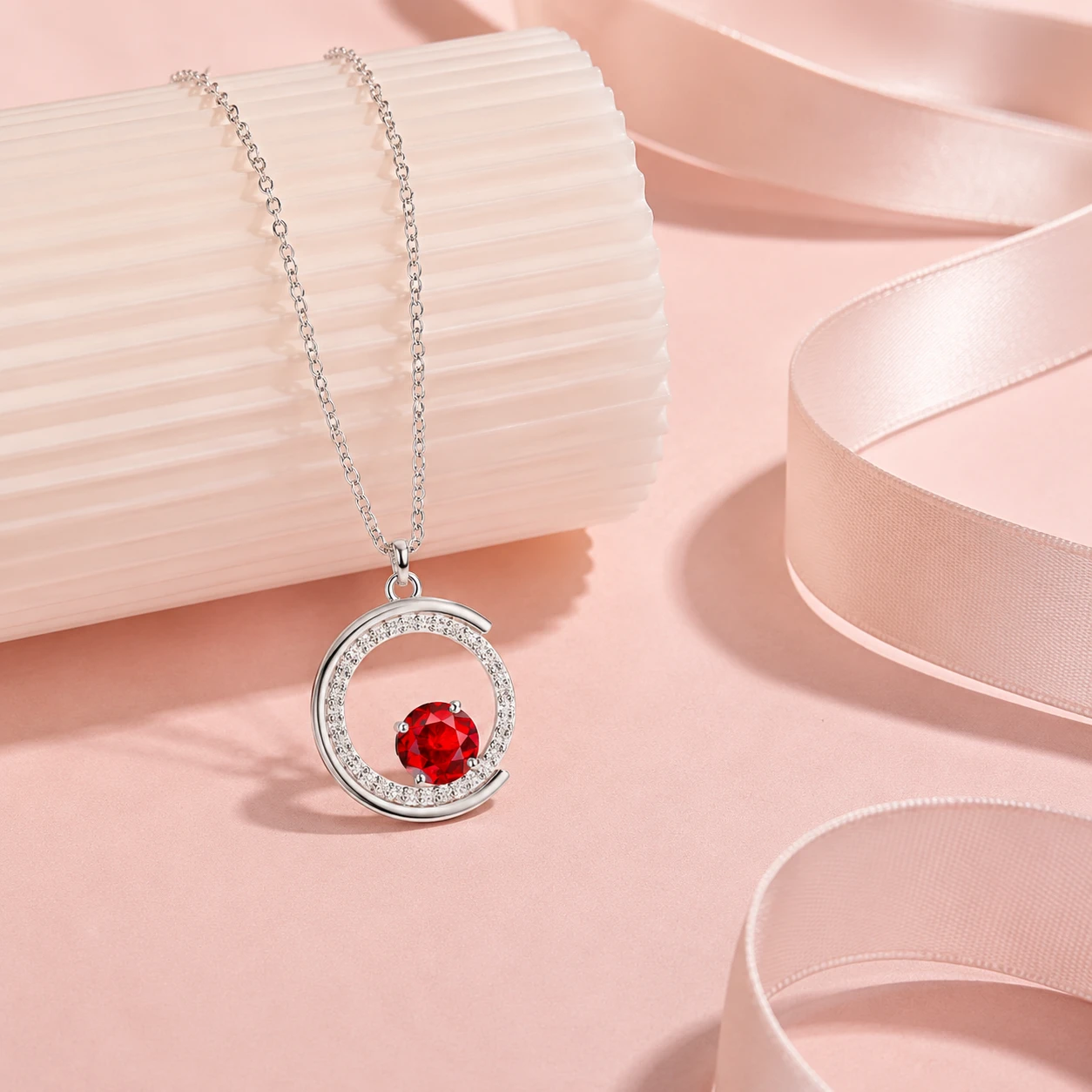 sterling-silver-garnet-fancy-open-circlet-pendant
