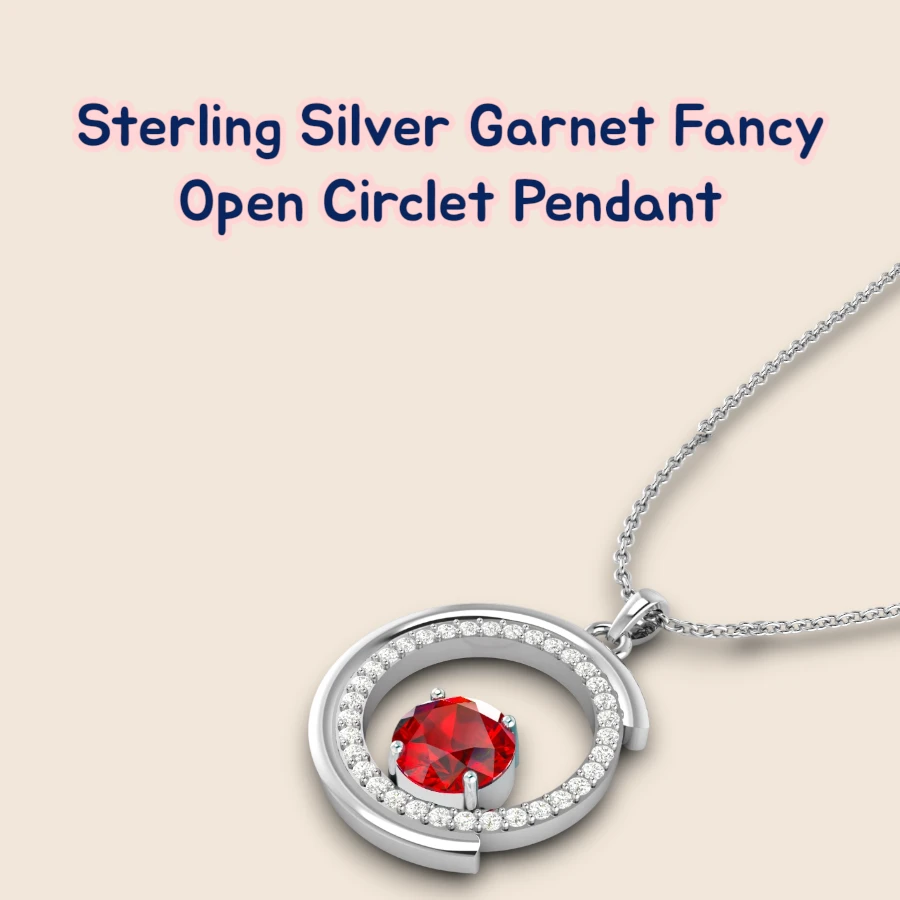 sterling-silver-garnet-fancy-open-circlet-pendant