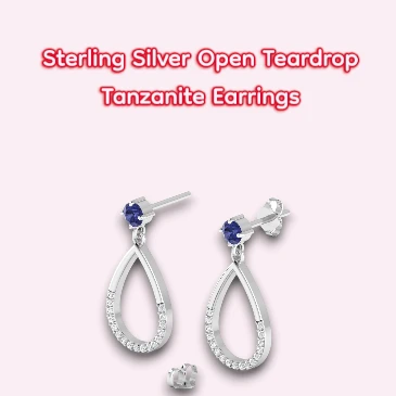 sterling-silver-teardrop-tanzanite-earrings
