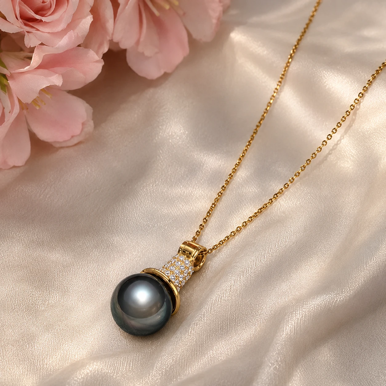 Black Pearl Diamond-Accented Pendant