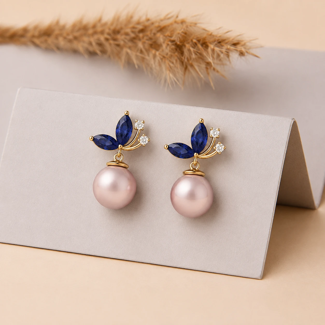tanzanite-akoya-pearl-drop-earrings
