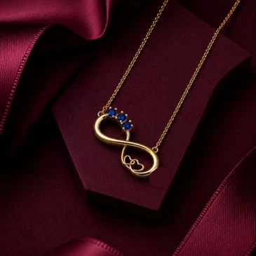 Tanzanite Gold Filled Infinity Heart Pendant