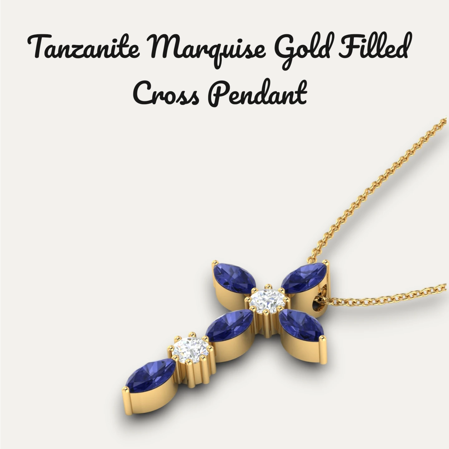 tanzanite-marquise-gold-filled-cross-pendant