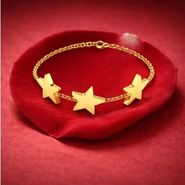 Three Star Charms Chain Bracelet
