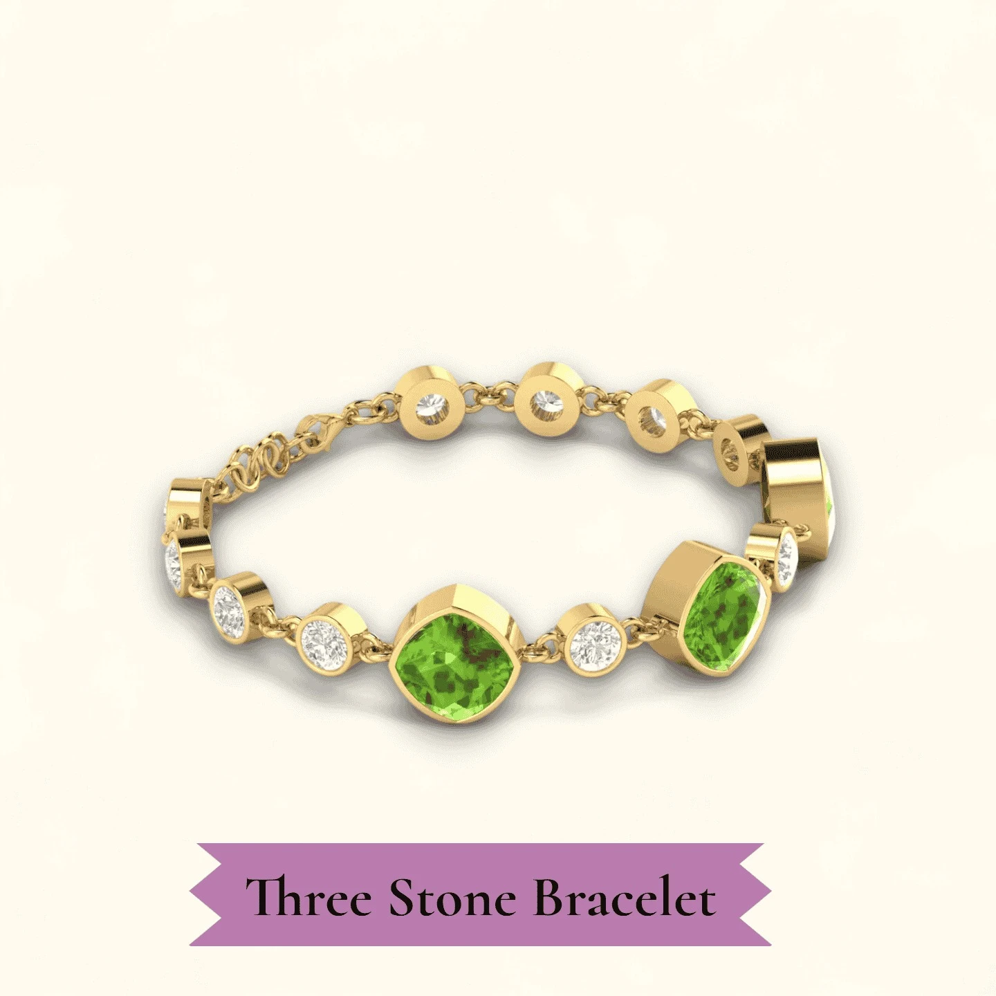 Three-Stone Bracelets