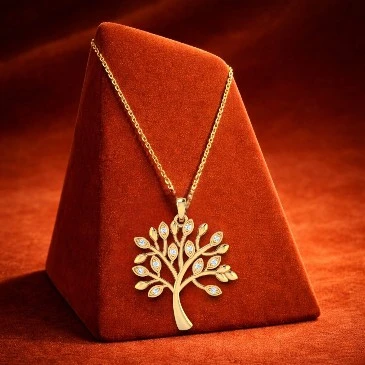 Tree of Life Diamond Pendant For April Born