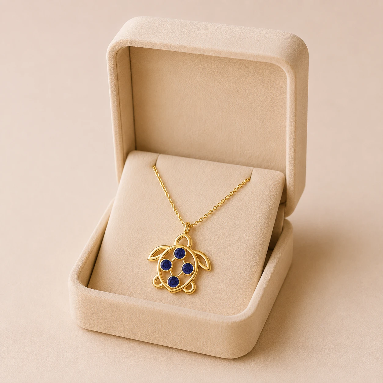 Tanzanite Openwork Turtle Pendant