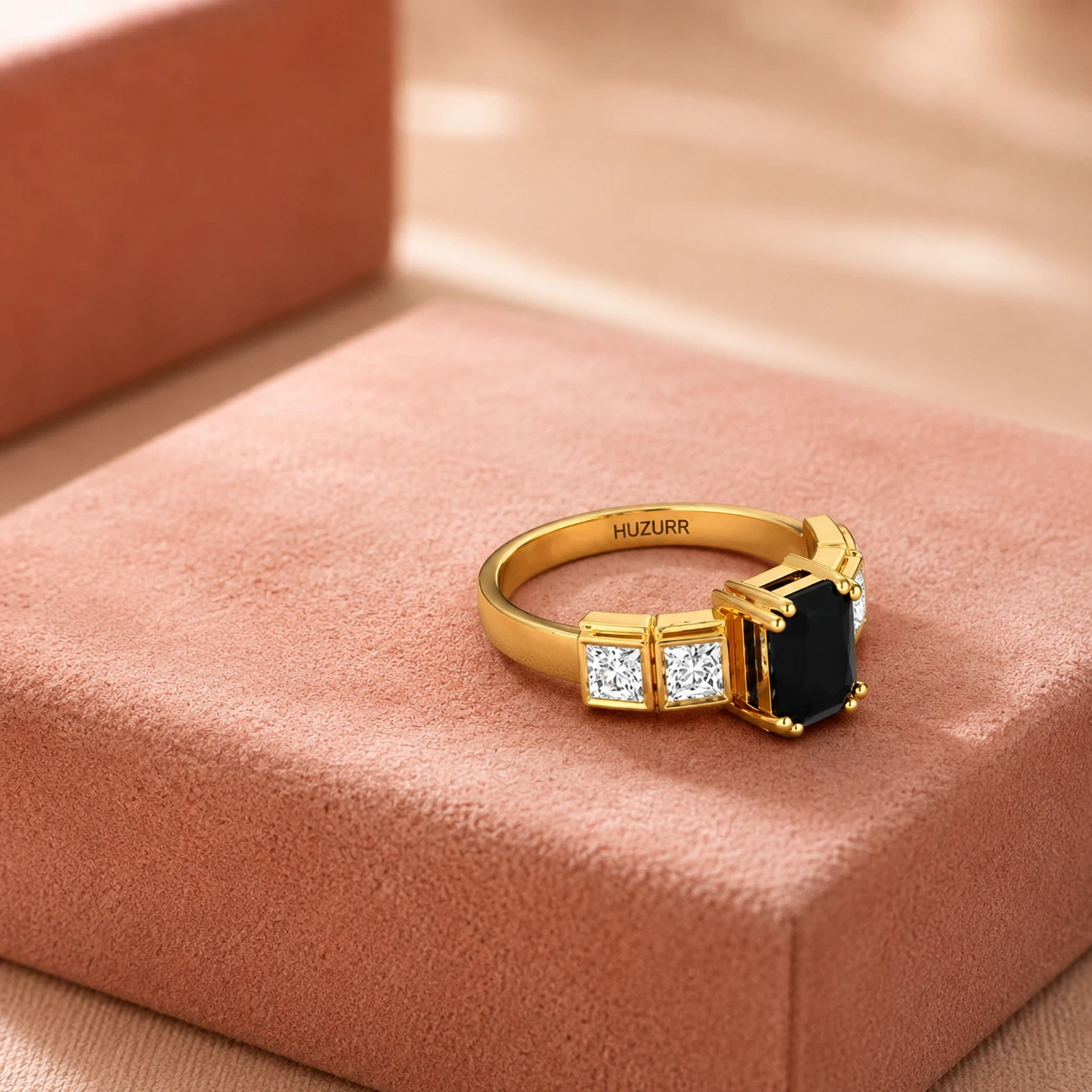 White & Black Diamond Solitaire Ring For Men